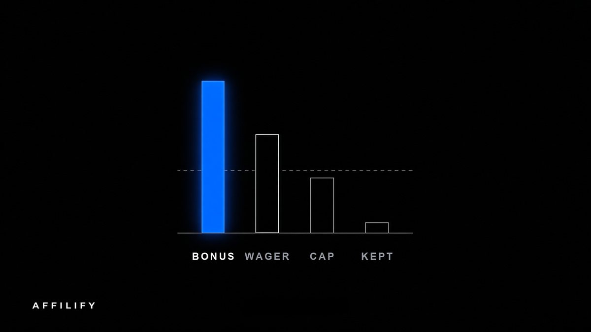 How a welcome bonus moves money between the player, the operator and your commission